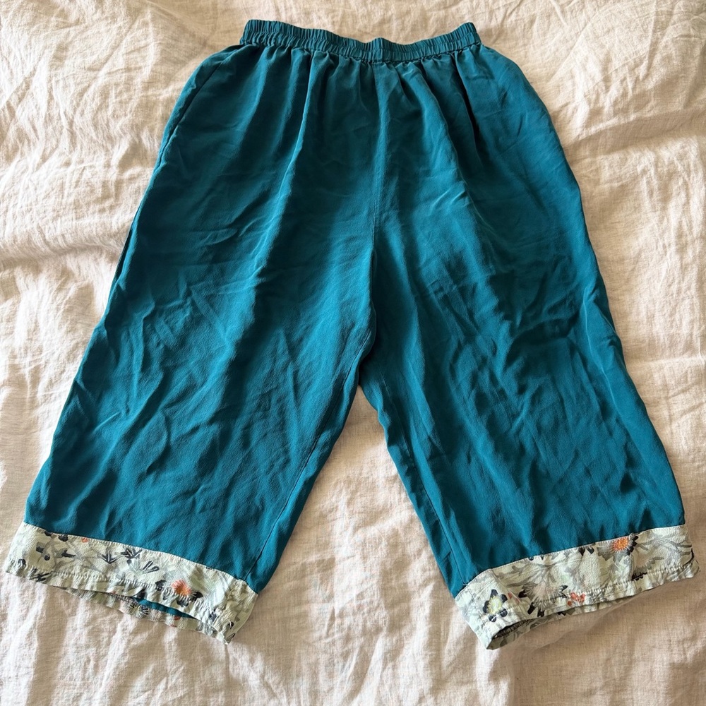 SOLD Cropped Silk Pants